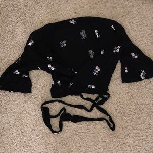 Wrap around crop top